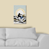 Abstrakter Surfer am Sonntag Poster