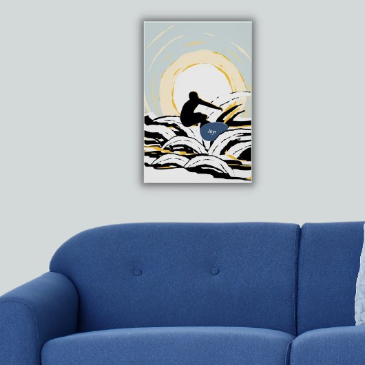 Abstrakter Surfer am Sonntag Poster