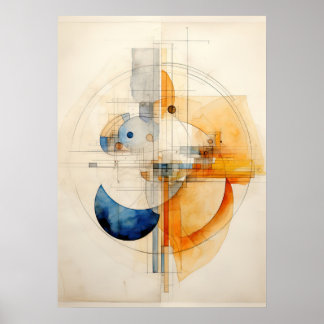 Abstrakter Surrealismus Expressionismus Venn Diagr Poster