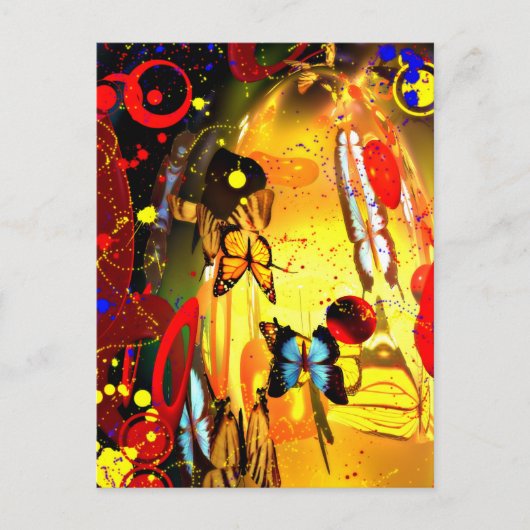 Abstrakter Surrealismus Postkarte (Vorderseite)