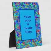 Abstrakter Swirbelrahmen blau Fotoplatte (Seite)