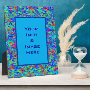 Abstrakter Swirbelrahmen blau Fotoplatte