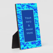 Abstrakter Swirbelrahmen blau Fotoplatte (Seite)
