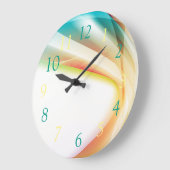 Abstrakter Swirl 2 Quadratische Wanduhr (Winkel)