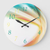 Abstrakter Swirl 2 Quadratische Wanduhr (Vorderseite)