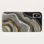 Abstrakter Swirl aus Schwarz und Gold Case-Mate iPhone Hülle (Rückseite (Horizontal))