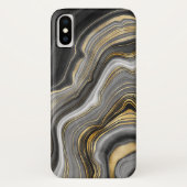Abstrakter Swirl aus Schwarz und Gold Case-Mate iPhone Hülle (Rückseite)