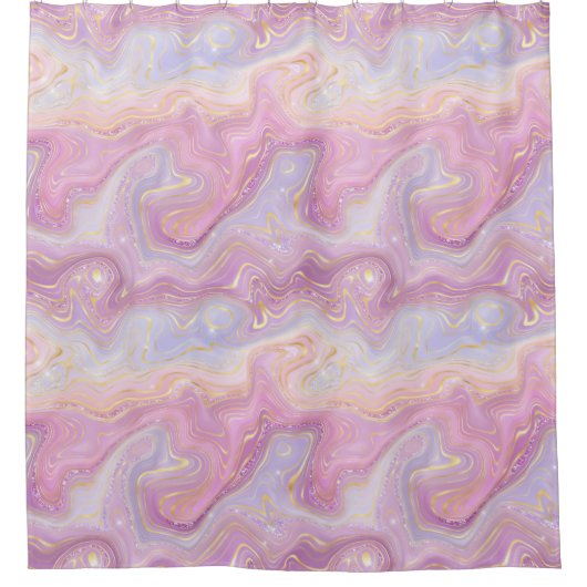 Abstrakter Swirl Duschvorhang (Vorderseite)