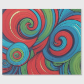 Abstrakter Swirl Geschenkpapier (Flach)