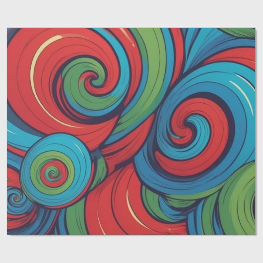 Abstrakter Swirl Geschenkpapier (Flach)