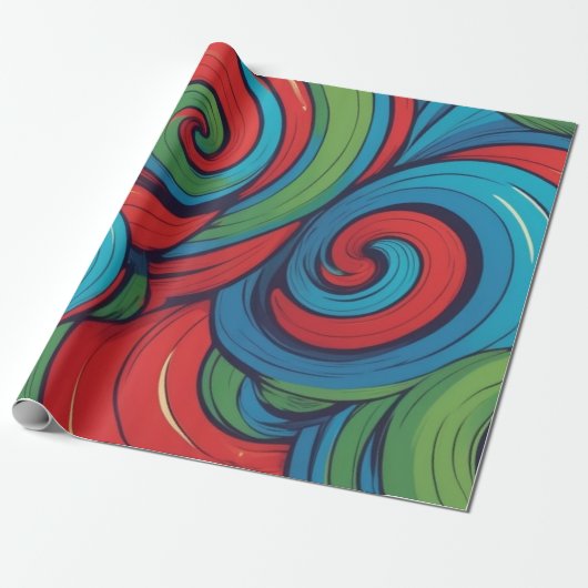Abstrakter Swirl Geschenkpapier (Ungerollt)