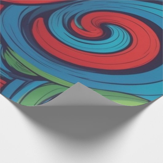 Abstrakter Swirl Geschenkpapier (Ecke)