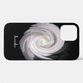 Abstrakter Swirl, hellrosa, Name, Case-Mate iPhone Hülle (Rückseite (Horizontal))