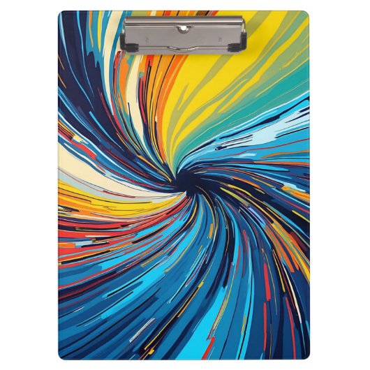Abstrakter Swirl Klemmbrett (Vorderseite)