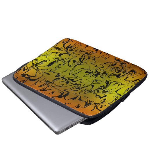 Abstrakter Swirl Laptopschutzhülle (Vorne Knopf)