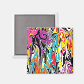 Abstrakter Swirl Magnet (Vorderseite/Rückseite)