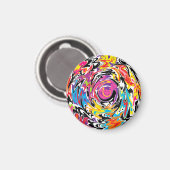 Abstrakter Swirl Magnet (Vorderseite/Rückseite)