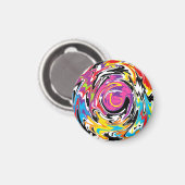 Abstrakter Swirl Magnet (Vorderseite/Rückseite)