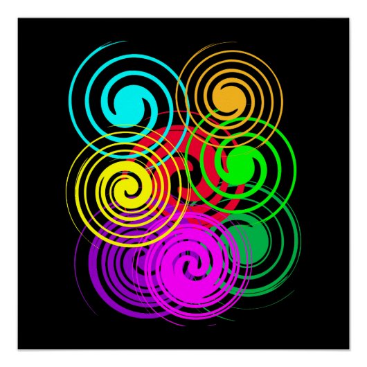 Abstrakter Swirl Poster (Vorderseite)