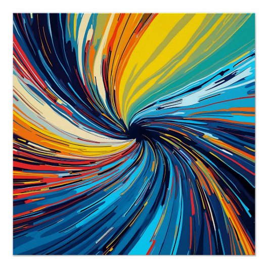 Abstrakter Swirl Poster (Vorderseite)