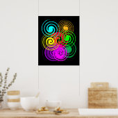Abstrakter Swirl Poster (Küche)