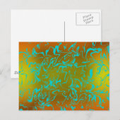 Abstrakter Swirl Postkarte (Vorne/Hinten)