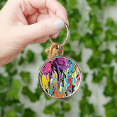 Abstrakter Swirl Schlüsselanhänger (Hand)