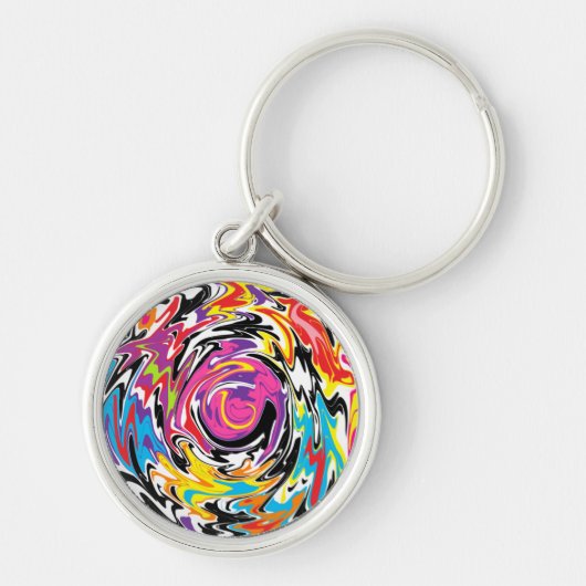 Abstrakter Swirl Schlüsselanhänger (Vorne)