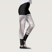 Abstrakter Swirt mit schwarzen Fake-Shorts in hell Leggings (Rechts)
