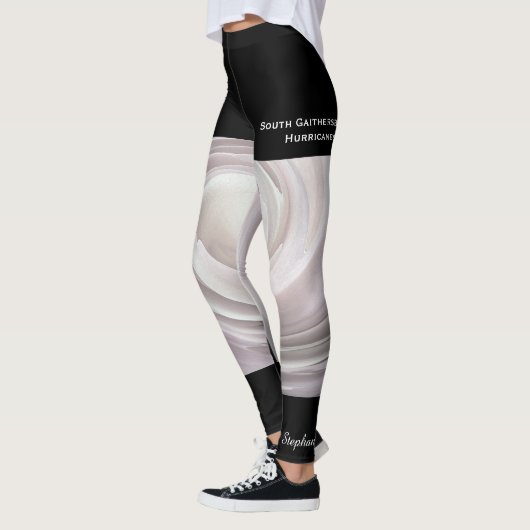 Abstrakter Swirt mit schwarzen Fake-Shorts in hell Leggings (Links)