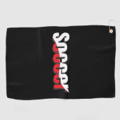 Abstrakter Swish - Word Art Golfhandtuch (Horizontal)