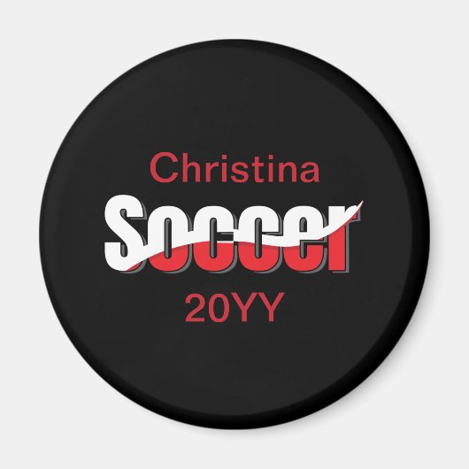 Abstrakter Swish - Word Art Magnet (Vorne)