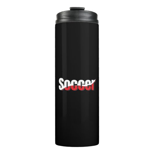 Abstrakter Swish - Word Art Thermosbecher (Vorderseite)