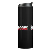Abstrakter Swish - Word Art Thermosbecher (Nach links gedreht)