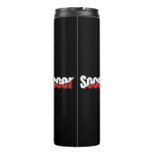 Abstrakter Swish - Word Art Thermosbecher (Rückseite)