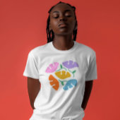 abstrakter T - Shirt in feinen, weißen Farben