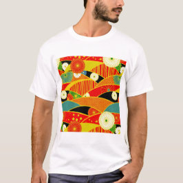 Abstrakter T - Shirt Magie Landschaft