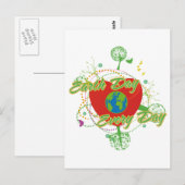 Abstrakter Tag der Erde Postkarte (Vorne/Hinten)