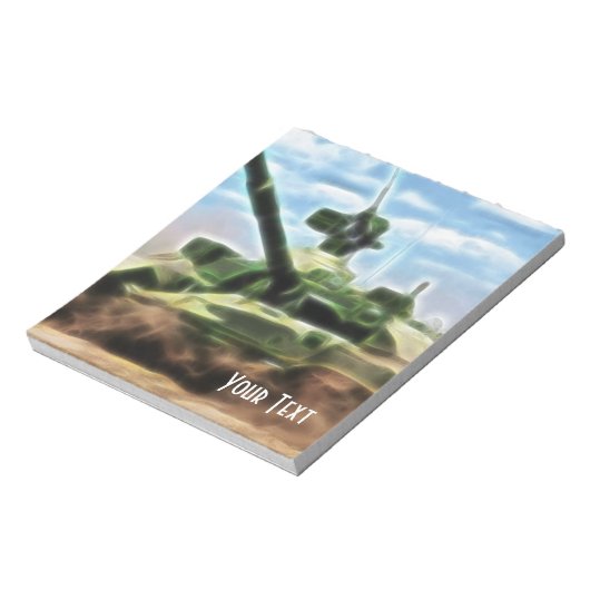 Abstrakter Tank der Sowjetunion T-72 Notizblock (Rotiert)