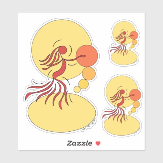 Abstrakter Tänzer Aufkleber (Blatt)