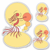 Abstrakter Tänzer Aufkleber (Vorderseite)