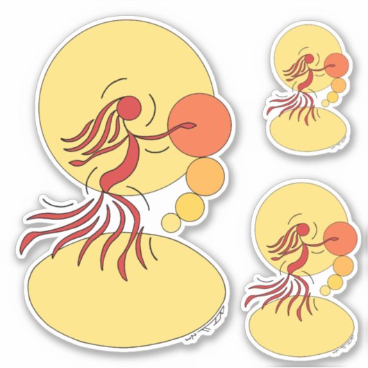 Abstrakter Tänzer Aufkleber (Vorderseite)