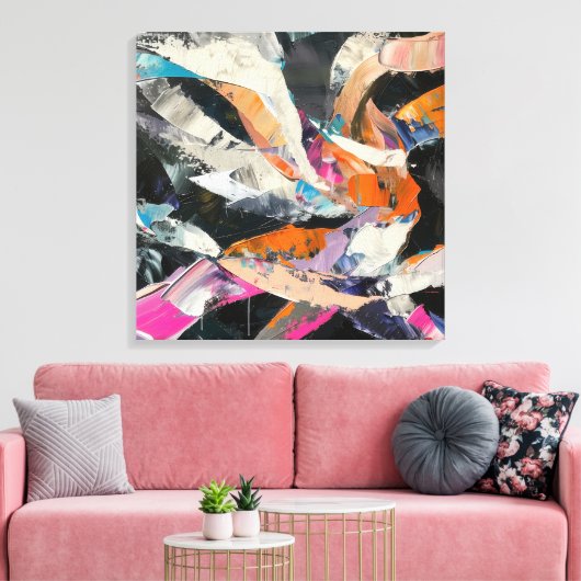 Abstrakter Tänzer in dynamischer Bewegung Leinwanddruck (Insitu (Wohnzimmer))