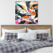 Abstrakter Tänzer in dynamischer Bewegung Leinwanddruck (Insitu (Schlafzimmer))