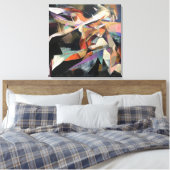 Abstrakter Tänzer in dynamischer Bewegung Leinwanddruck (Insitu (Schlafzimmer))