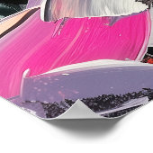 Abstrakter Tänzer in dynamischer Bewegung Poster (Ecke)