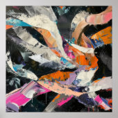 Abstrakter Tänzer in dynamischer Bewegung Poster (Vorne)