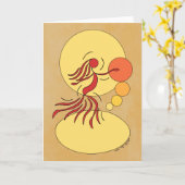 Abstrakter Tänzer Karte (Gelbe Blume)