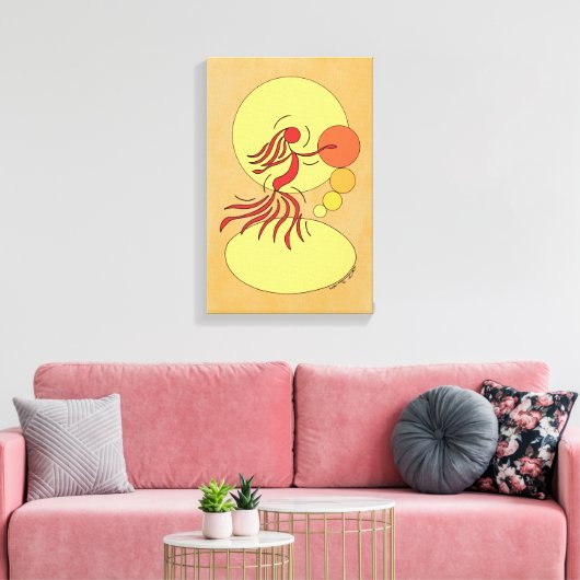 Abstrakter Tänzer Leinwanddruck (Insitu (Wohnzimmer))