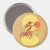 Abstrakter Tänzer Magnet (Vorderseite/Rückseite)